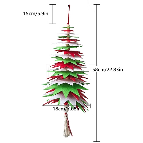 Non-woven Fabrics Christmas Tree Pendant Decorations PW-WGBBAD2-01-1