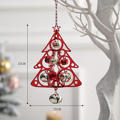 Iron Christmas Tree Bell Pendant Decorations PW-WG9A749-03-1