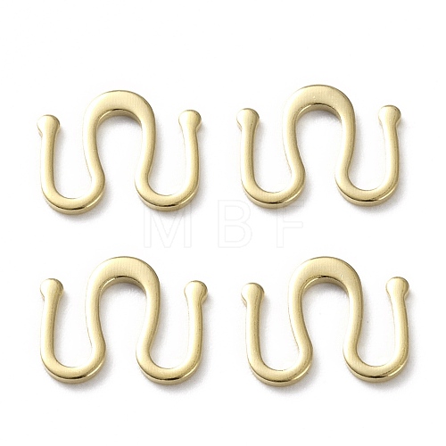 Brass S Hook Clasps KK-L205-03G-1