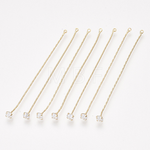 Brass Coreana Chain Tassel Big Pendants X-KK-S348-403G-1