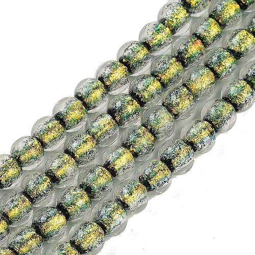 Handmade Foil Lampwork Beads Strands FOIL-K003-06A-11-1