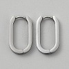 316 Stainless Steel Oval Hoop Earrings EJEW-WH0015-138B-P-1