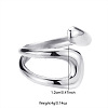 Non-Tarnish Stainless Steel Hollow Geometric Shape Open Ring AY8719-2-1