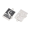 304 Stainless Steel Enamel Pendants STAS-K293-19P-04-2