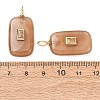 Dyed Natural White Jade Pendants G-H328-03G-A07-4