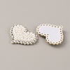 Plastic Imitation Pearl Beaded Iron on Appliques PATC-WH0005-02-2