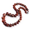 Natural Red Rainbow Jasper Rondelle Graduated Beaded Necklaces for Women Men NJEW-K388-02T-1