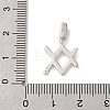 925 Sterling Silver Micro Pave Clear Cubic Zirconia Pendants STER-H117-01P-11-3