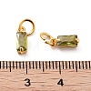 Brass Micro Pave Cubic Zirconia Charms X-ZIRC-F111-03G-09-3