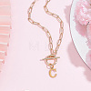 304 Stainless Steel Letter Pendant Necklaces NJEW-LP0001-52C-G-3