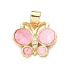 Brass Micro Pave Cubic Zirconia Pendants KK-C161-02G-2