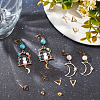 60Pcs 201 Stainless Steel Stud Earring Findings EJEW-BBC0001-04-5
