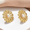201 Stainless Steel Stud Earrings EJEW-D354-08G-04-3