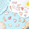 9Pcs 9 Styles Alloy Enamel Pendants ENAM-YW0008-11-4
