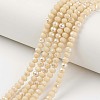 Electroplate Opaque Solid Color Glass Beads Strands EGLA-A044-P6mm-L05-1