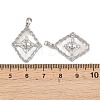 Brass Micro Pave Clear Cubic Zirconia Pendant Bails KK-H524-18P-3