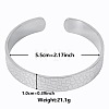 Non-Tarnish Vintage Texture 304 Stainless Steel Cuff Bangles for Women SU6795-1-1