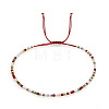Adjustable Glass Seed Bead Braided Bead Bracelets for Women VT9382-41-1