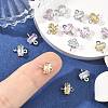 SHEGRACE Brass Pave Cubic Zirconia Rectangle Connector Charms XGRQ2O694-438P-5