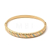 304 Stainless Steel Enamel Hinged Bangles for Women BJEW-B168-05G-4