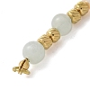 Natural Ang & Plastic Imitation Pearl Round Beaded Connector Charms/Links STAS-L277-11G-05-2