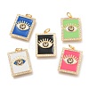 Brass Micro Pave Clear Cubic Zirconia Pendants ZIRC-B0004-08G-1