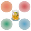 4Pcs 4 Colors Gradient Color Acrylic Cup Mats AJEW-GO0001-04-1