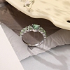 Alloy Rhinestone Plain Band Rings PW-WG5A413-10-1