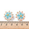 Baking Paint Glass Enamel Beads LAMP-S080-03G-4