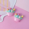 Opaque Resin Cabochons CRES-D008-02B-1