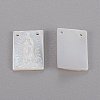 Natural White Shell Mother of Pearl Shell Charms SHEL-K004-03-2
