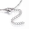 304 Stainless Steel Initial Pendant Necklaces NJEW-P151-M-P-2