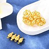 Round Brass Magnetic Clasps with Loops KK-D331-G-5