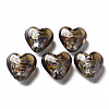 Handmade Lampwork Silver Foil Glass Beads LS-FOIL-T005-01C-1