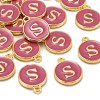 Golden Plated Alloy Enamel Charms X-ENAM-S118-08S-4