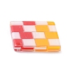 Checkerboard Style Rhombus Acrylic Pendants OACR-G008-01I-2