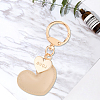 1Pc Imitation Leather Heart Keychain KEYC-CL0001-14C-6