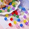 135G 9 Colors Transparent Crackle Glass Round Beads Strands CCG-SZ0001-02-2