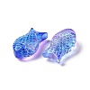 Transparent Spray Painted Glass Beads GLAA-I050-10-4