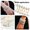 120Pcs 4 Styles Alloy Crystal Rhinestone Spacer Bars FIND-ME0004-07G-5