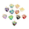 Real 18K Gold Plated Rack Plating Brass Micro Pave Cubic Zirconia Pendants KK-G466-07G-1