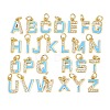 Brass Micro Pave Cubic Zirconia Charms KK-C250-01B-1