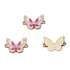 100Pcs Alloy Enamel Butterfly Connector Charms PW-WG0E1A8-01-1