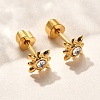 Ion Plating(IP) 304 Stainless Steel Stud Earrings EJEW-A118-16G-02-1