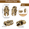 Outdoor EDC Tool Brass Parachute Rope European Beads KK-WH0066-03AB-2