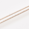 Brass Round Snake Chain Necklace Making MAK-T006-11B-RG-3