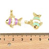 Brass Enamel Pendants KK-I477-05G-01-4