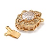 Brass Micro Pave Cubic Zirconia Box Clasps KK-U037-38G-3