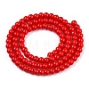 Opaque Solid Color Glass Beads Strands X-GLAA-T032-P10mm-04-3