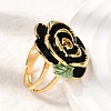 304 Stainless Steel Enamel Finger Rings for Women RJEW-G373-01G-01-2